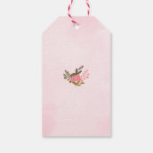 花嫁がベールに包まれブーケブライダルシャワー 感謝してい ギフトタグ (裏面)