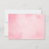 花嫁がベールに包まれブーケブライダルシャワー 感謝してい 招待状 (裏面)