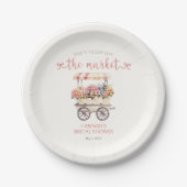 花嫁がマーケットからフレッシュ！ ブライズシャワー ペーパープレート (正面)