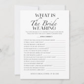 花嫁がミニマリストのゲームカードを着ているのは何か 招待状 (正面)