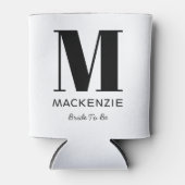 花嫁がモノグラム名 缶クーラー (正面)