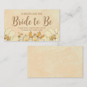花嫁がレシピになるブライダルシャワーを持ってくる エンクロージャーカード (正面/裏面)