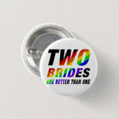 花嫁が二人あるほうが好い |レズビアンプライド 缶バッジ (正面&裏面)