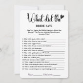 花嫁が何と言ったかブライダルシャワーエレガント 招待状 (正面)