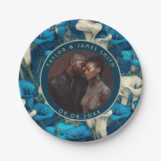 花嫁が参加するための美しいカーレリリープレート ペーパープレート (正面)