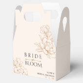 花嫁が咲く タン ブラウンのブライダルシャワー フェイバーボックス (オープン)