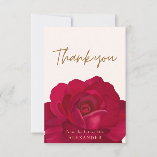 花嫁が咲く フラワーブライダルシャワー ウェルカムサイン サンキューカード (正面)