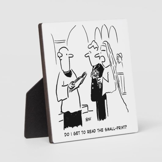 花嫁が契約書の細かい部分を確認したい カルカチュア フォトプラーク (正面)