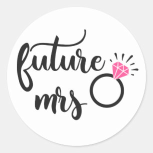 花嫁が将来のミセス・結婚婚約 ラウンドシール