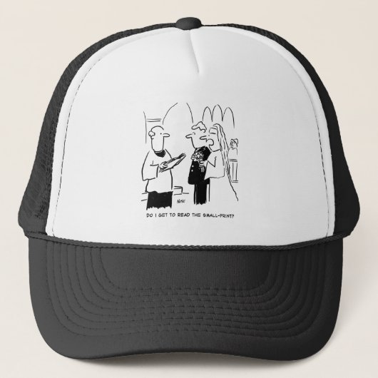 花嫁が小さなプリント漫画をチェックしたい キャップ (正面)