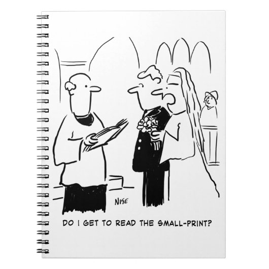 花嫁が小さなプリント漫画をチェックしたい ノートブック (正面)