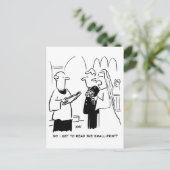 花嫁が小さなプリント漫画をチェックしたい ポストカード (スタンド正面)