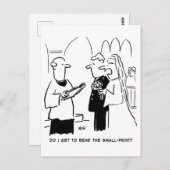 花嫁が小さなプリント漫画をチェックしたい ポストカード (正面/裏面)