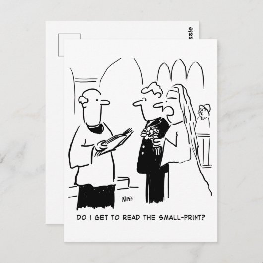 花嫁が小さなプリント漫画をチェックしたい ポストカード (正面/裏面)