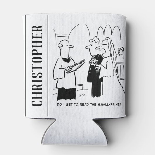 花嫁が小さなプリント漫画をチェックしたい 缶クーラー (裏面)