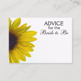 花嫁が巨大ひまわりカードになるアドバイス アドバイスカード