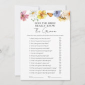 花嫁が新郎のゲームカードを本当に知っているか 招待状 (正面)