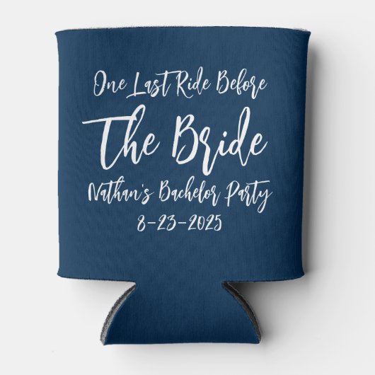 花嫁が来る前に最後のドリンクを冷たく！青いクーラー 缶クーラー (正面)