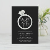 花嫁が白黒になるモダンブライダルシャワー 招待状 (スタンド正面)
