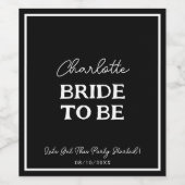 花嫁が白黒バチェロレッテ ワインラベル (シングルラベル)