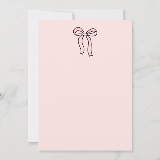 花嫁が結婚するよ Bow & Babes ブライズビーチ 招待状 (裏面)