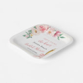 花嫁が結婚する ブライダルシャワー ペーパープレート (傾斜あり)