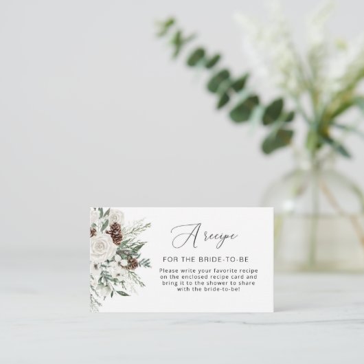 花嫁が行われるエバーグリーンレシピ エンクロージャーカード (スタンド正面)