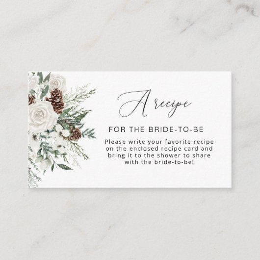 花嫁が行われるエバーグリーンレシピ エンクロージャーカード (正面)