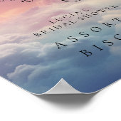 花嫁が雲に乗っている9ブライダルシャワー食品の看板 ポスター (角)