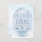 花嫁が雲に乗っている9人のバチェロレッテinvitati 招待状 (正面/裏面)