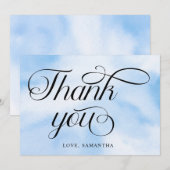 花嫁が雲の上にいる ブライダルシャワー サンキューカード (正面/裏面)