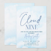 花嫁が雲の上におりてラストパーティーのお誘い 招待状 (正面/裏面)