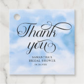 花嫁が雲の上におりて幸せいっぱいの ブライダルシャワー ありがとう フェイバータグ (正面)