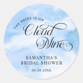 花嫁が雲の上におりる ブライダルシャワーのご案内 ラウンドシール