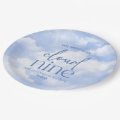 花嫁が雲九青ブライダルシャワー ペーパープレート (アングル)