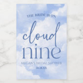 花嫁が雲九青ブライダルシャワー ワインラベル (シングルラベル)