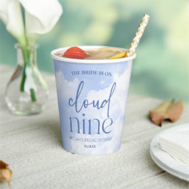 花嫁が雲九青ブライダルシャワー 紙コップ