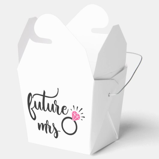 花嫁さんがブライダルシャワー結婚白黒 フェイバーボックス (オープン)