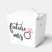 花嫁さんがブライダルシャワー結婚白黒 フェイバーボックス (裏面サイド)