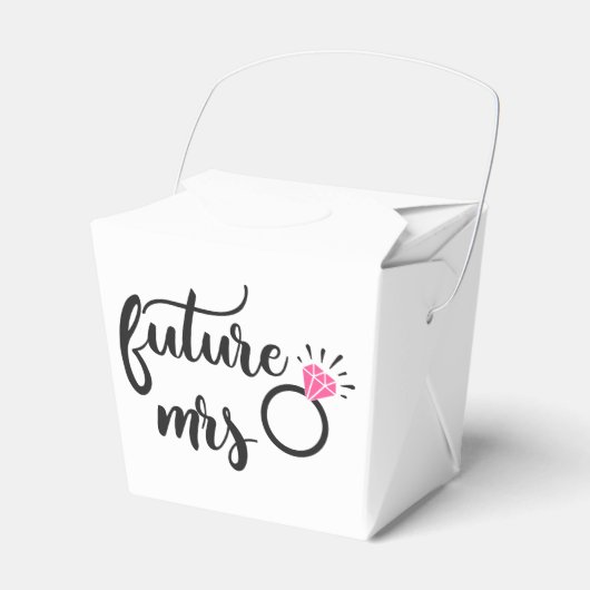 花嫁さんがブライダルシャワー結婚白黒 フェイバーボックス (正面サイド)