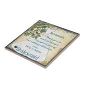 花嫁さんツリーの渦巻き形でガウンありがとう タイル (側面)