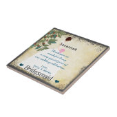 花嫁さんツリーの渦巻き形でガウンありがとう タイル (側面)