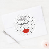 花嫁さん、私のリップスティック ブライダル ティアラ パーティー ラウンドシール (封筒)