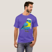 花嫁としての鳥と花のリースの女の子 Tシャツ (正面フル)