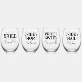 花嫁とその仲間たち ブライズパーティー 私も仲間に入れて ステムなしワイングラス (正面)