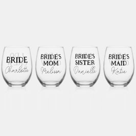 花嫁とその仲間たち ブライズパーティー 私も仲間に入れて ステムなしワイングラス