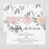 花嫁とのブランチ |  バラ色の花 招待状 (正面/裏面)