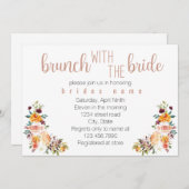 花嫁とのブランチ 招待状 (正面/裏面)