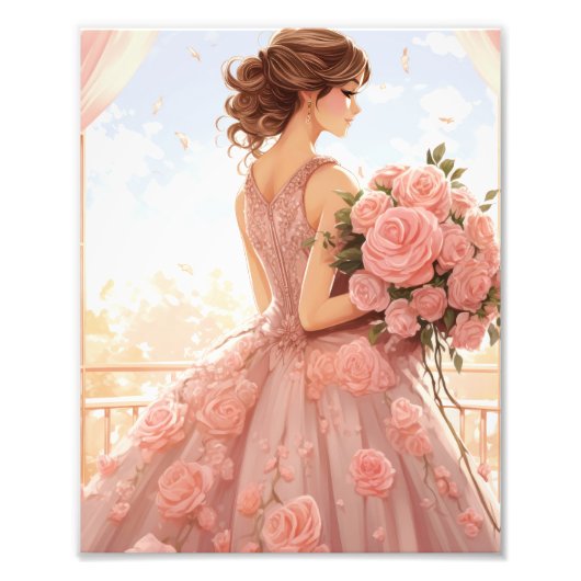 花嫁とのヴィンテージウェディング フォトプリント            (正面)