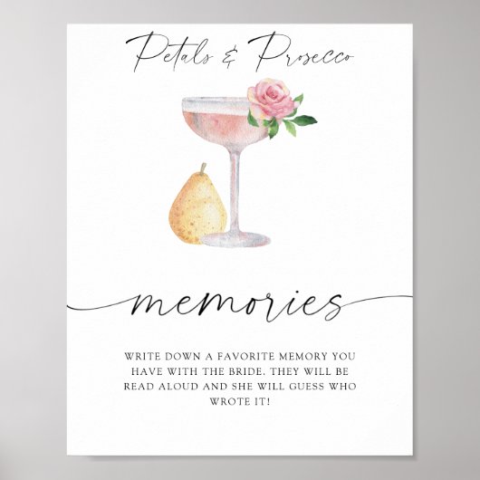 花嫁との思い出の「Petals & Prosecco」 ポスター (正面)